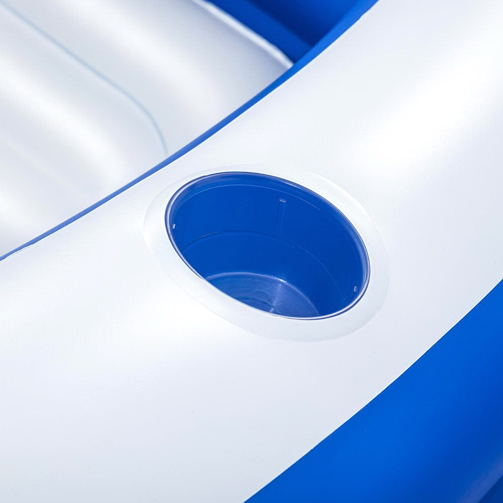 Bestway Kids Inflatable Pool Above Ground Pools Bench Seat Cup Holder 231x219cm BW-POOL-KID-54422