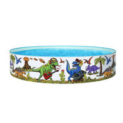Bestway Kids Pool 183x38cm Round Above Ground Rigid Swimming Pools Dinosaur 946L BW-POOL-KID-55022