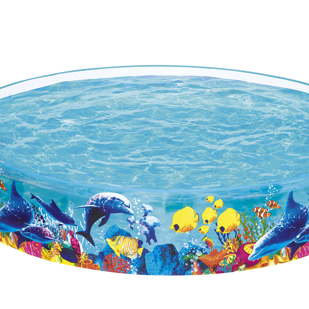 Bestway Kids Pool 244x46cm Round Above Ground Rigid Swimming Pools Undersea 2074L BW-POOL-KID-55031