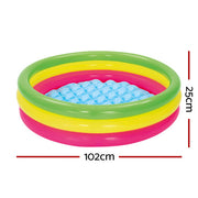 Bestway Kids Inflatable Pool Above Ground Round Splash Pool 102x102x25cm BW-POOL-KID-R-51104
