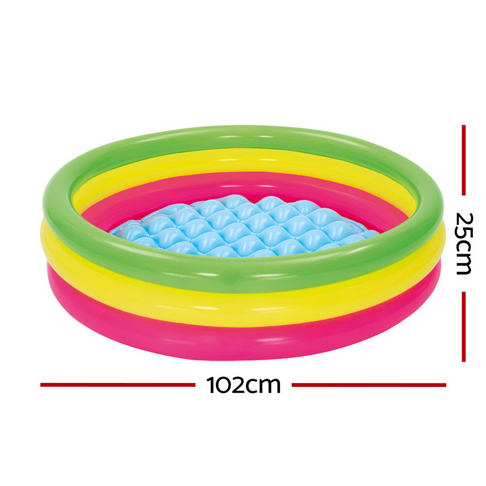 Bestway Kids Inflatable Pool Above Ground Round Splash Pool 102x102x25cm BW-POOL-KID-R-51104