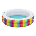 Bestway Kids Inflatable Round Pool Above Ground Cup Holder Rainbow 206x206x51cm BW-POOL-KID-R-54443