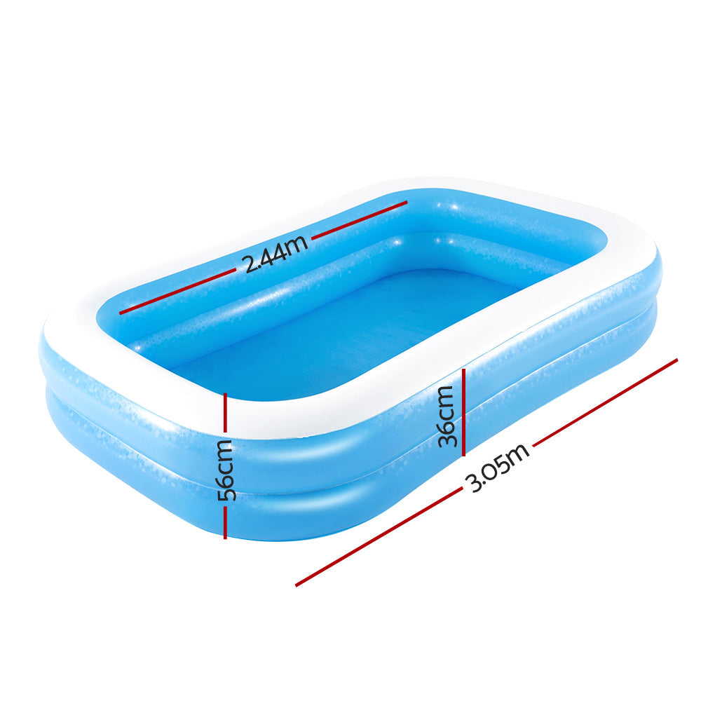 Bestway Kids Pool 262x175x51cm Inflatable Above Ground Swimming Pools 778L BW-POOL-KID-SQ-54006