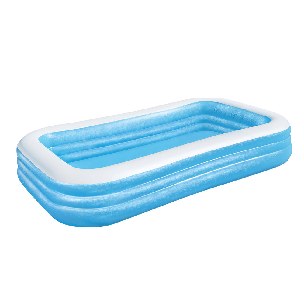 Bestway Kids Pool 305x183x56cm Inflatable Above Ground Swimming Pools 1161L BW-POOL-KID-SQ-54009