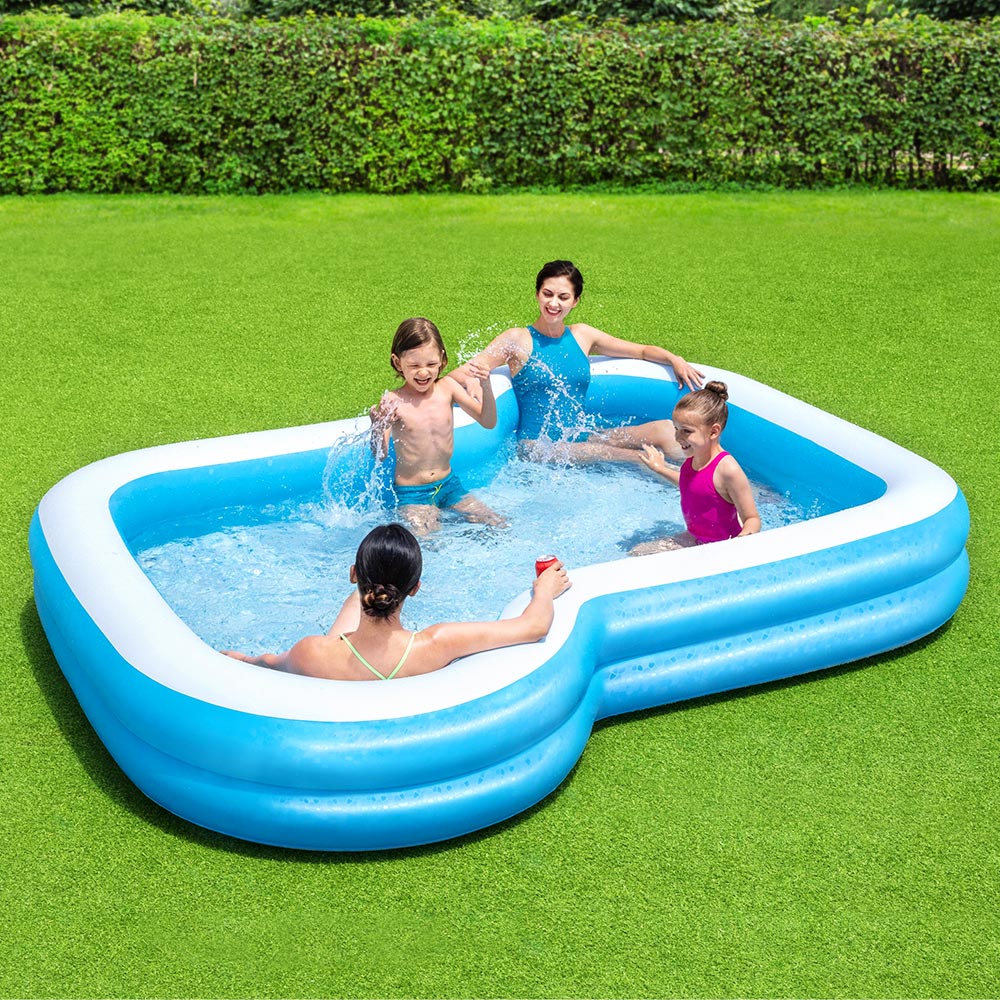 Bestway Kids Pool 305x274x46cm Inflatable Above Ground Swimming Pools 1207L BW-POOL-KID-SQ-54321
