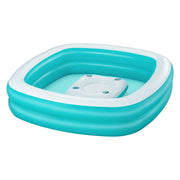 Bestway Kids Inflatable Family Pool with Center Console Cup Holder 218x218x48cm BW-POOL-KID-SQ-54446
