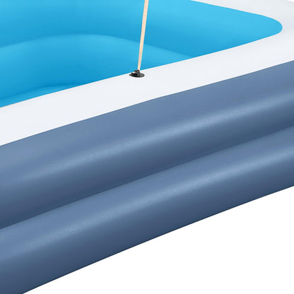 Bestway Kids Inflatable Pool Above Ground Splash Pool with Sunshade 254x178cm BW-POOL-KID-SQ-54449