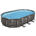 Bestway Swimming Pool Steel Frame Pool Set 6.1x3.66m w/ Filter Pump Ladder Cover BW-POOL-OV-610-5611S