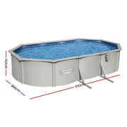 Bestway Swimming Pool 610 x 366cm Steel Frame Round Pool Set w/ Filter Ladder BW-POOL-OV-610-56370