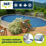 Bestway Swimming Pool 610 x 366cm Steel Frame Round Pool Set w/ Filter Ladder BW-POOL-OV-610-56370