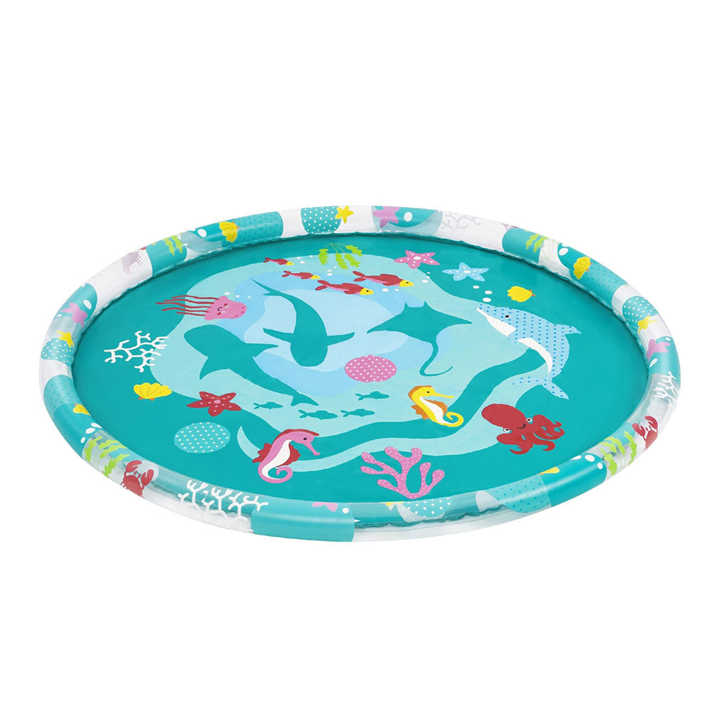 Bestway Kids Inflatable Pad Round Splash Pool Sprinkler Spray Toys Marine 165cm BW-POOL-PLAY-52487