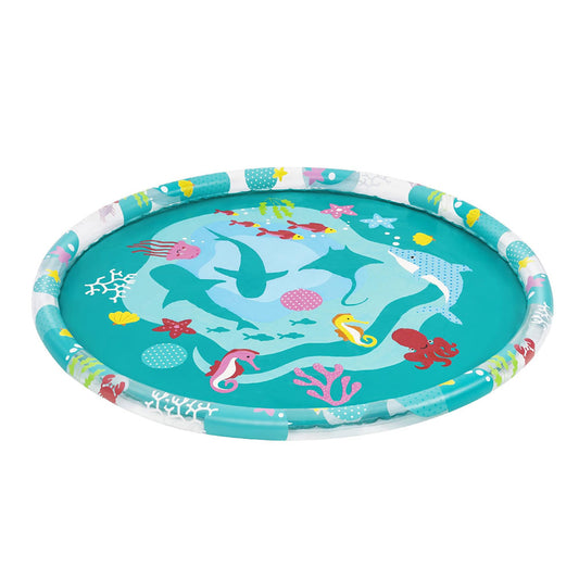 Bestway Kids Inflatable Pad Round Splash Pool Sprinkler Spray Toys Marine 165cm BW-POOL-PLAY-52487