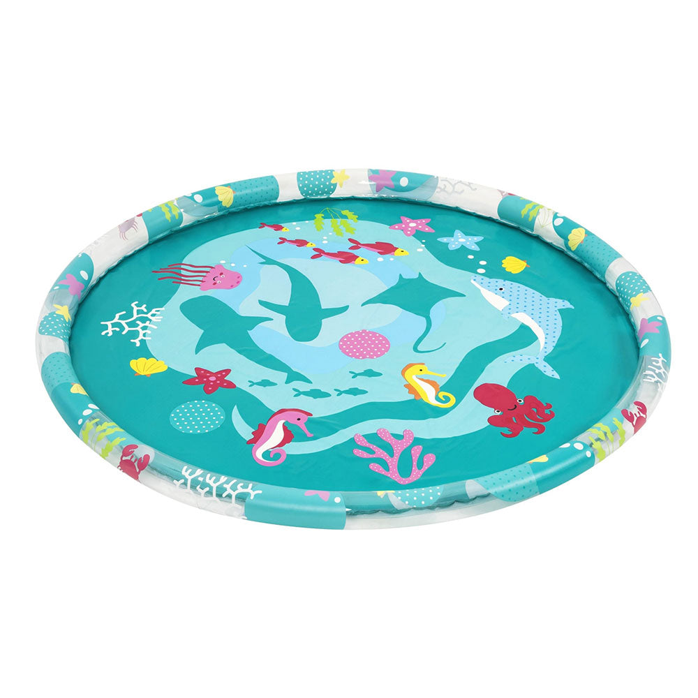Bestway Kids Inflatable Pad Round Splash Pool Sprinkler Spray Toys Marine 165cm BW-POOL-PLAY-52487