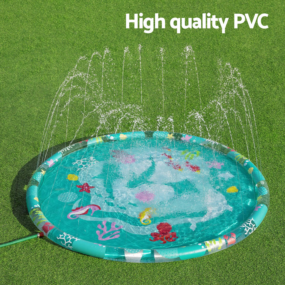 Bestway Kids Inflatable Pad Round Splash Pool Sprinkler Spray Toys Marine 165cm BW-POOL-PLAY-52487