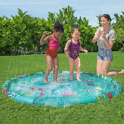 Bestway Kids Inflatable Pad Round Splash Pool Sprinkler Spray Toys Marine 165cm BW-POOL-PLAY-52487