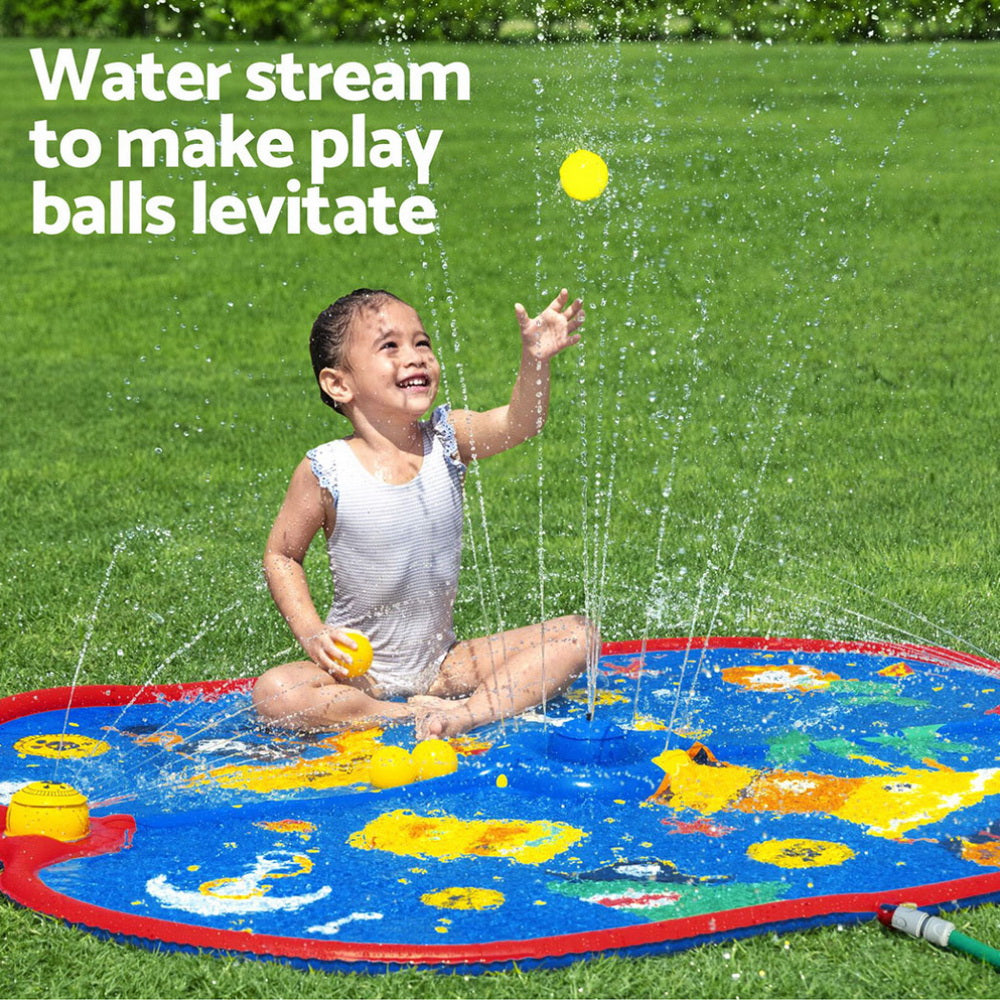 Bestway Kids Splash Pad Pool Sprinkler Spray Play Mat Water Fun Toys 170cm x140cm BW-POOL-PLAY-52725