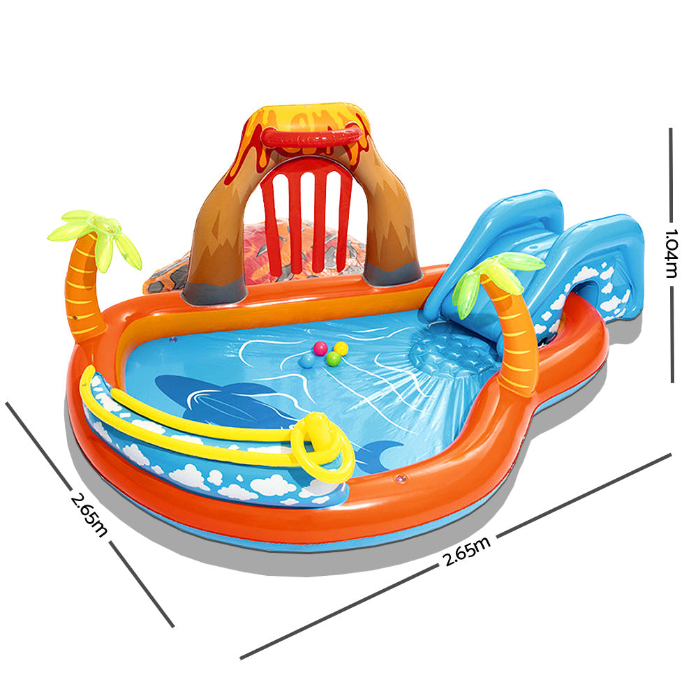 Bestway Kids Pool 265x265x104cm Inflatable Above Ground Swimming Play Pools 208L BW-POOL-PLAY-53069