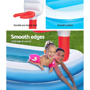 Bestway Kids Pool 251x168x102cm Inflatable Above Ground Swimming Play Pools 636L BW-POOL-PLAY-54122
