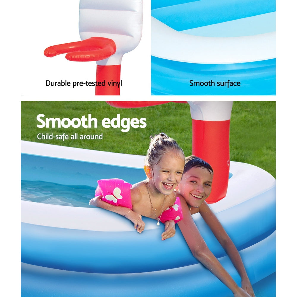 Bestway Kids Pool 251x168x102cm Inflatable Above Ground Swimming Play Pools 636L BW-POOL-PLAY-54122