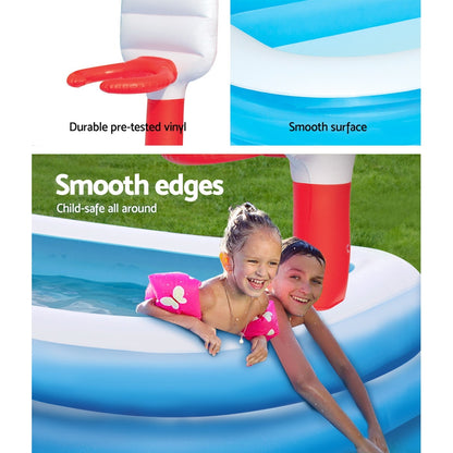 Bestway Kids Pool 251x168x102cm Inflatable Above Ground Swimming Play Pools 636L BW-POOL-PLAY-54122