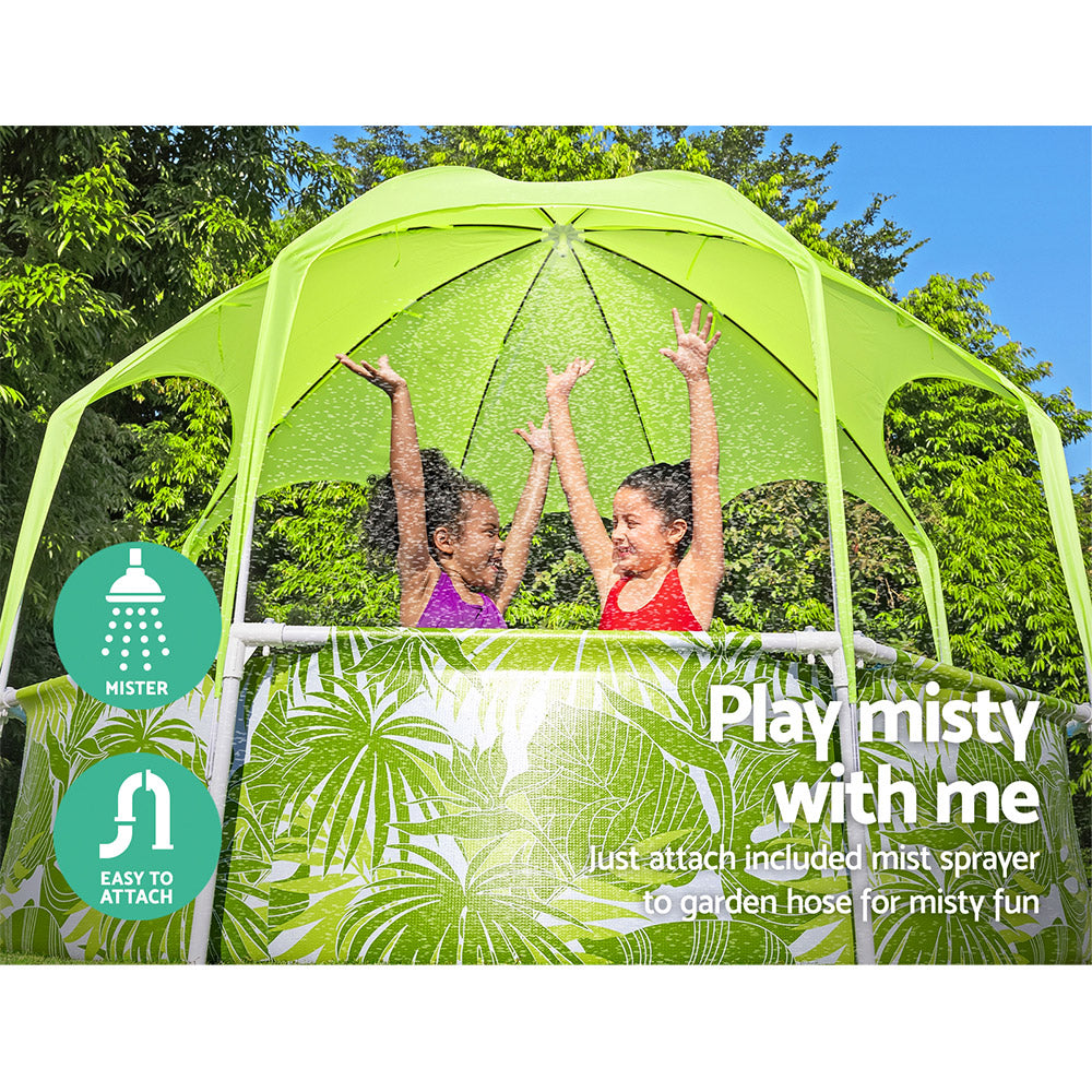 Bestway Kids Pool 244x51cm Steel Frame Swimming Play Pools Canopy 1688L BW-POOL-PLAY-56543