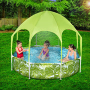 Bestway Kids Pool 244x51cm Steel Frame Swimming Play Pools Canopy 1688L BW-POOL-PLAY-56543