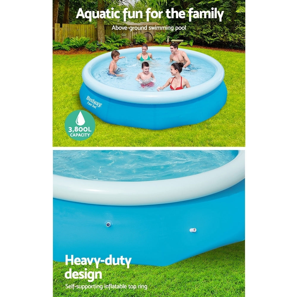 Bestway Swimming Pool 305x76cm Above Ground Round Inflatable Pools 3800L BW-POOL-R-305-57307