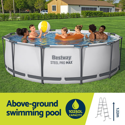 Bestway 366cm Swimming Pool Above Ground Pools Round Filter Pump Cover Ladder BW-POOL-R-366CM-56421