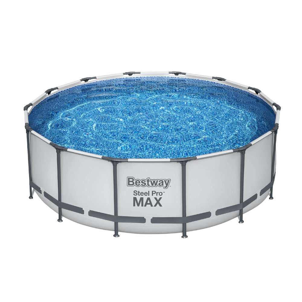 Bestway Swimming Pool 427x427x122cm Steel Frame Above Ground Pools Round Filter Pump Ladder BW-POOL-R-427-5612Y
