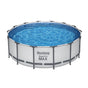 Bestway Swimming Pool 427x427x122cm Steel Frame Above Ground Pools Round Filter Pump Ladder BW-POOL-R-427-5612Y