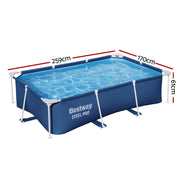 Bestway Swimming Pool 259x170x61cm Steel Frame Above Ground Pools 2300L BW-POOL-SQ-259-56496