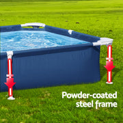 Bestway Swimming Pool 221x150x43cm Steel Frame Above Ground Pools 1200L BW-POOL-SQ-259-56545