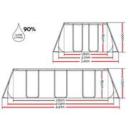 Bestway Swimming Pool 404x201x100cm Steel Frame Above Ground Pools Filter Pump Ladder 6478L BW-POOL-SQ-4M-56660