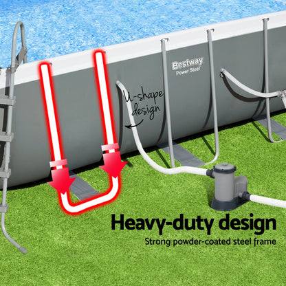 Bestway Swimming Pool 549x274x122cm Steel Frame Above Ground Pools Filter Pump Ladder 14812L BW-POOL-SQ-549-56467