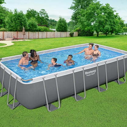 Bestway Swimming Pool 549x274x122cm Steel Frame Above Ground Pools Filter Pump Ladder 14812L BW-POOL-SQ-549-56467