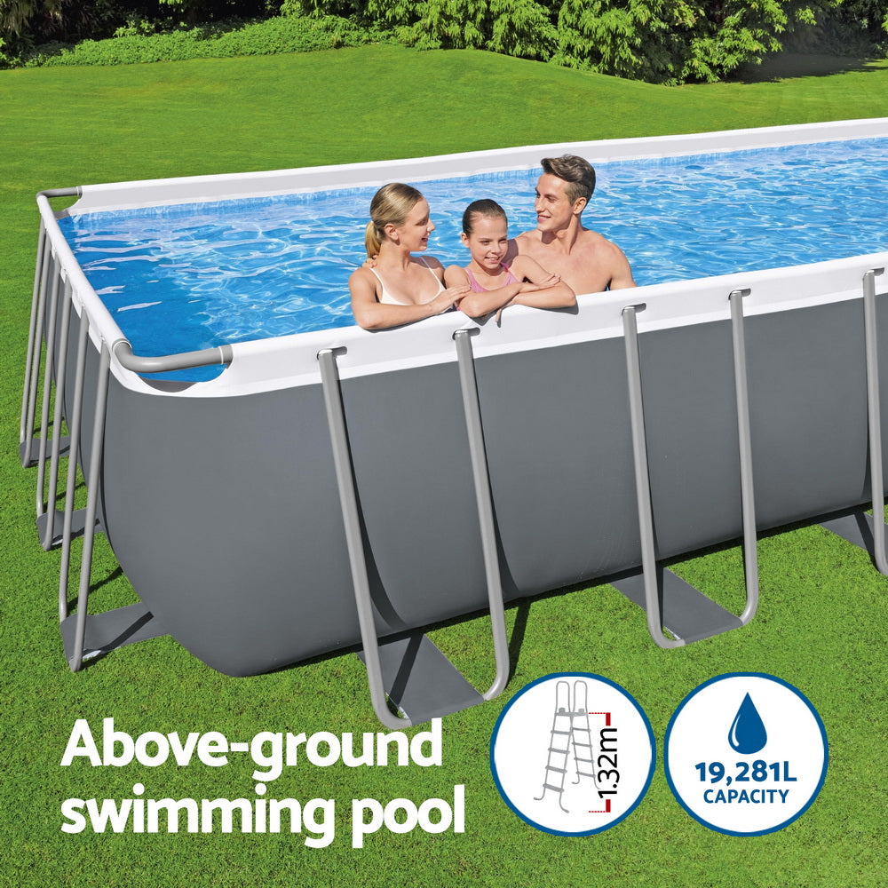 Bestway Swimming Pool 640x274x132cm Steel Frame Above Ground Pools Filter Pump Ladder 19281L BW-POOL-SQ-640-5612