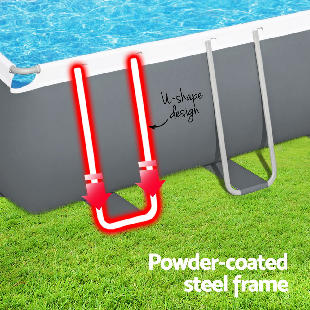 Bestway Swimming Pool 640x274x132cm Steel Frame Above Ground Pools Filter Pump Ladder 19281L BW-POOL-SQ-640-5612