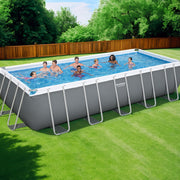 Bestway Swimming Pool 640x274x132cm Steel Frame Above Ground Pools Filter Pump Ladder 19281L BW-POOL-SQ-640-5612