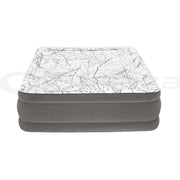 Bestway Air Mattress Queen Inflatable Bed 46cm Airbed Decorated Surface Grey BW-RA-BED-Q-FO-46