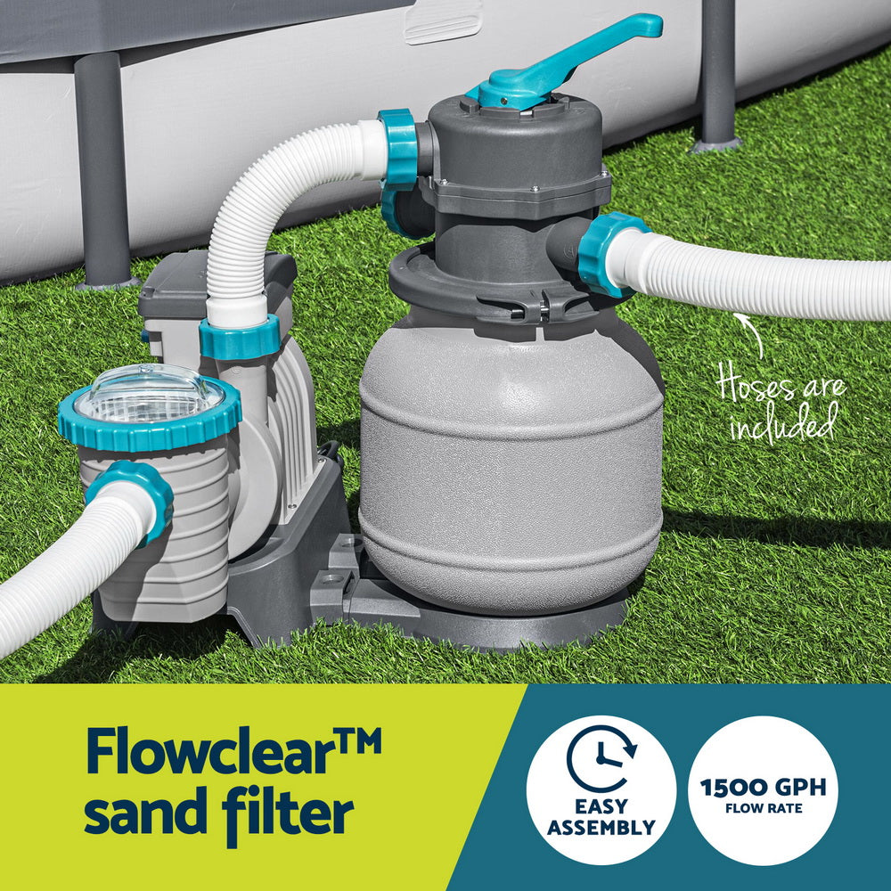 Bestway Pool Pump Sand Filter 1500GPH 5678L/H Pools Flowclear Filters BW-SAND-1500-58497