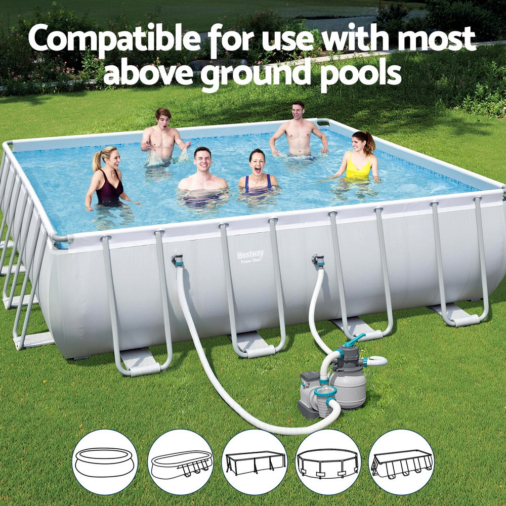 Bestway Pool Pump Sand Filter 1500GPH 5678L/H Pools Flowclear Filters BW-SAND-1500-58497