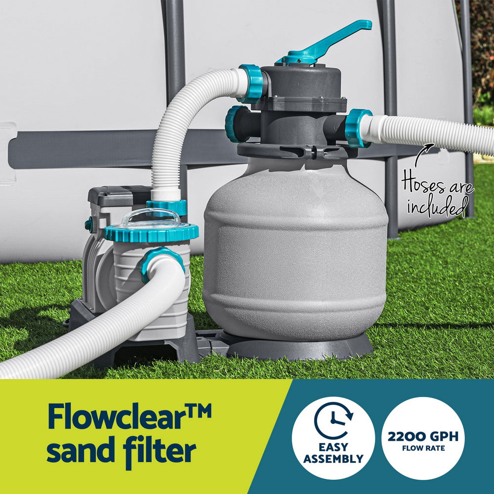 Bestway Pool Pump Sand Filter 2200GPH 8327L/H Pools Flowclear Filters BW-SAND-2000-58499