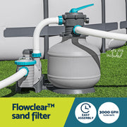 Bestway Pool Pump Sand Filter 3000GPH 11355L/H Pools Flowclear Filters BW-SAND-3000-58486
