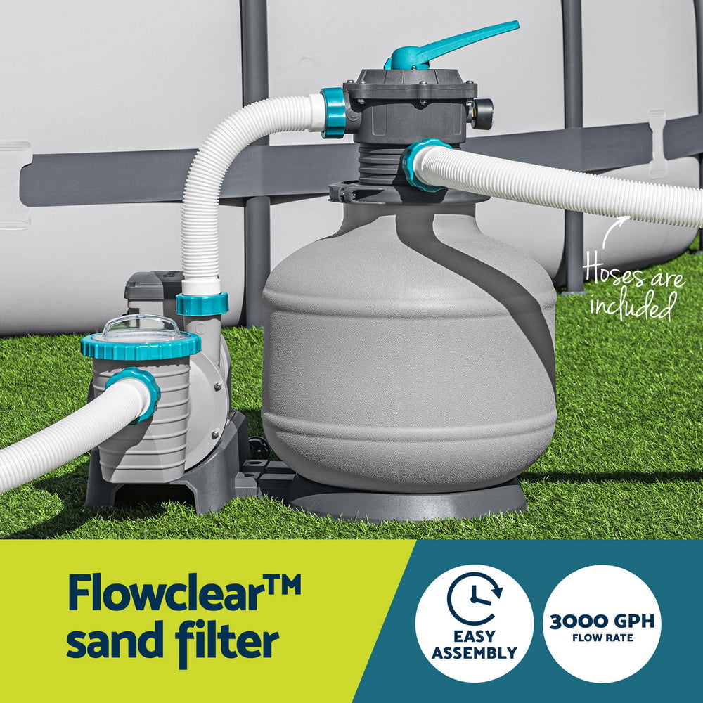 Bestway Pool Pump Sand Filter 3000GPH 11355L/H Pools Flowclear Filters BW-SAND-3000-58486