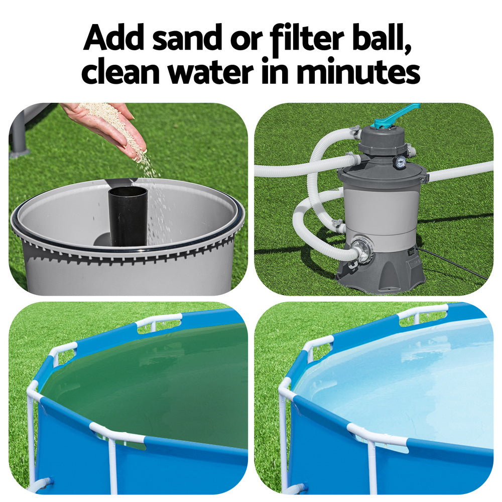 Bestway Pool Pump Sand Filter 800GPH 3028L/H Pools Flowclear Filters BW-SAND-530-58515