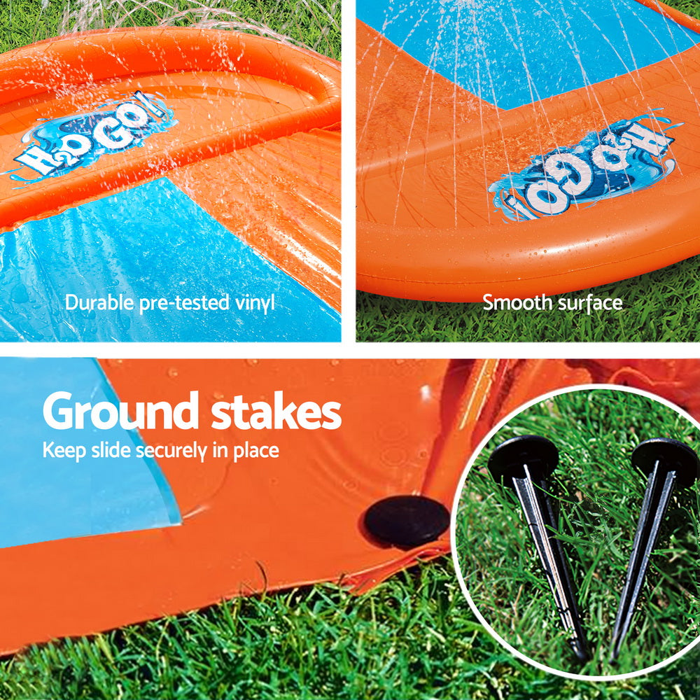 Bestway Water Slide Kids Slip 488cm Dual Slides Inflatable Splash Pad BW-SLIDE-D-52328