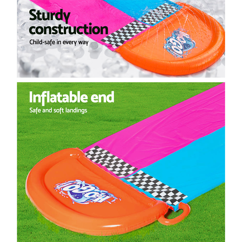 Bestway Water Slide Slip Kids 488cm Dual Slides Splash Pad BW-SLIDE-DL-52320