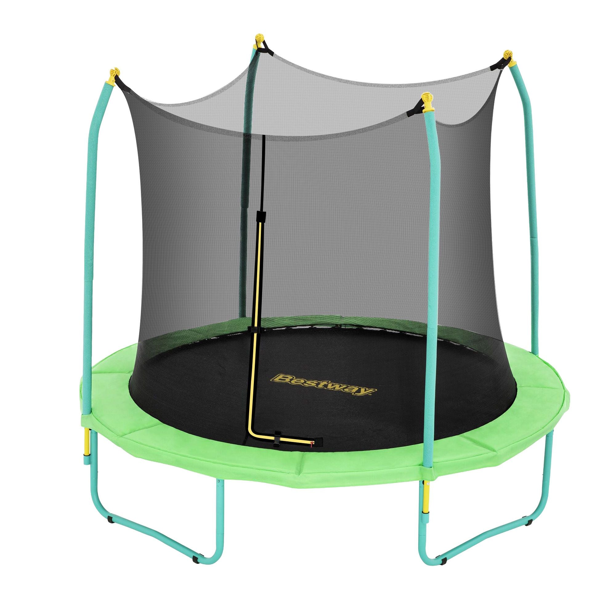 Bestway 8ft Trampoline Kids Rebounder Safety Net Enclosure Outdoor Fitness 2.44m for Ages 6+ BW-TRAMPO-59102