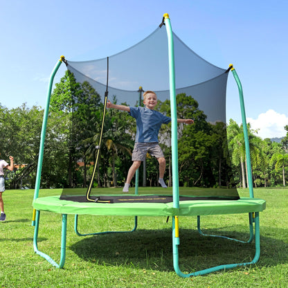 Bestway 8ft Trampoline Kids Rebounder Safety Net Enclosure Outdoor Fitness 2.44m for Ages 6+ BW-TRAMPO-59102
