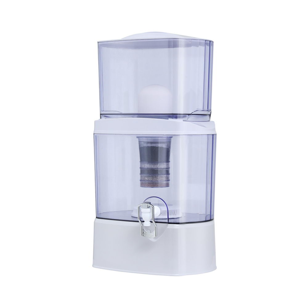 Devanti Benchtop Water Filter 24L Gravity Multi-Stage BPA-Free Home Camping BWF-7SF-24L-WH